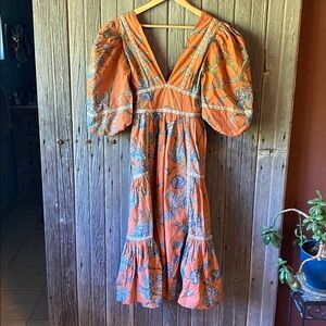 Anthropologie Love the Label Peasant style Midi Dress